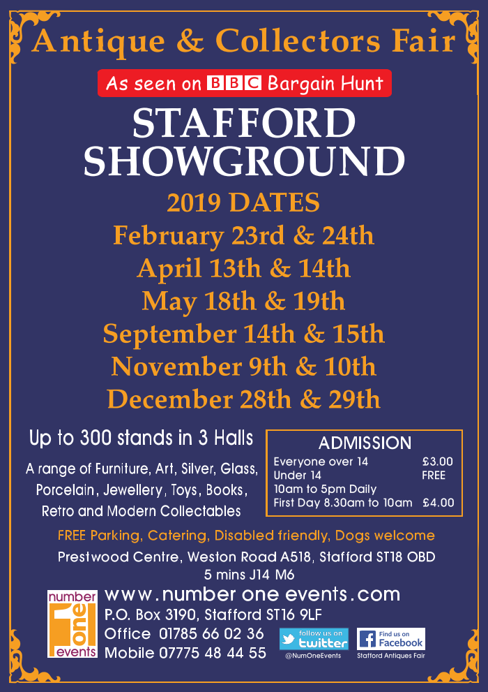 Local Antique Fairs Stafford, Staffordshire
